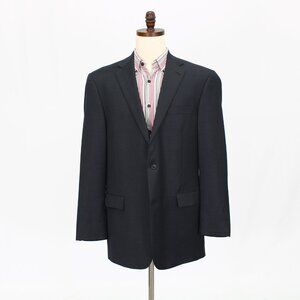 Hart Schaffner Marx 46L Gray Solid 2-Button Sport Coat Blazer Jacket T511
